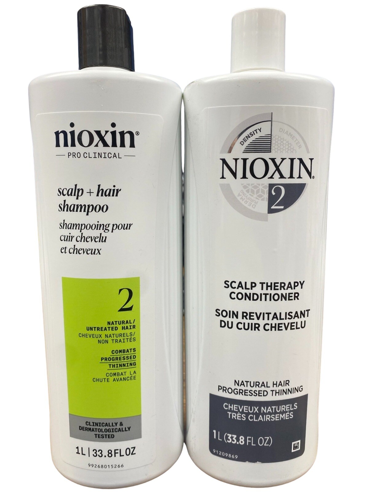 Nioxin System 2 Cleanser Shampoo and Scalp Therapy Conditioner Duo 33.8 Oz
