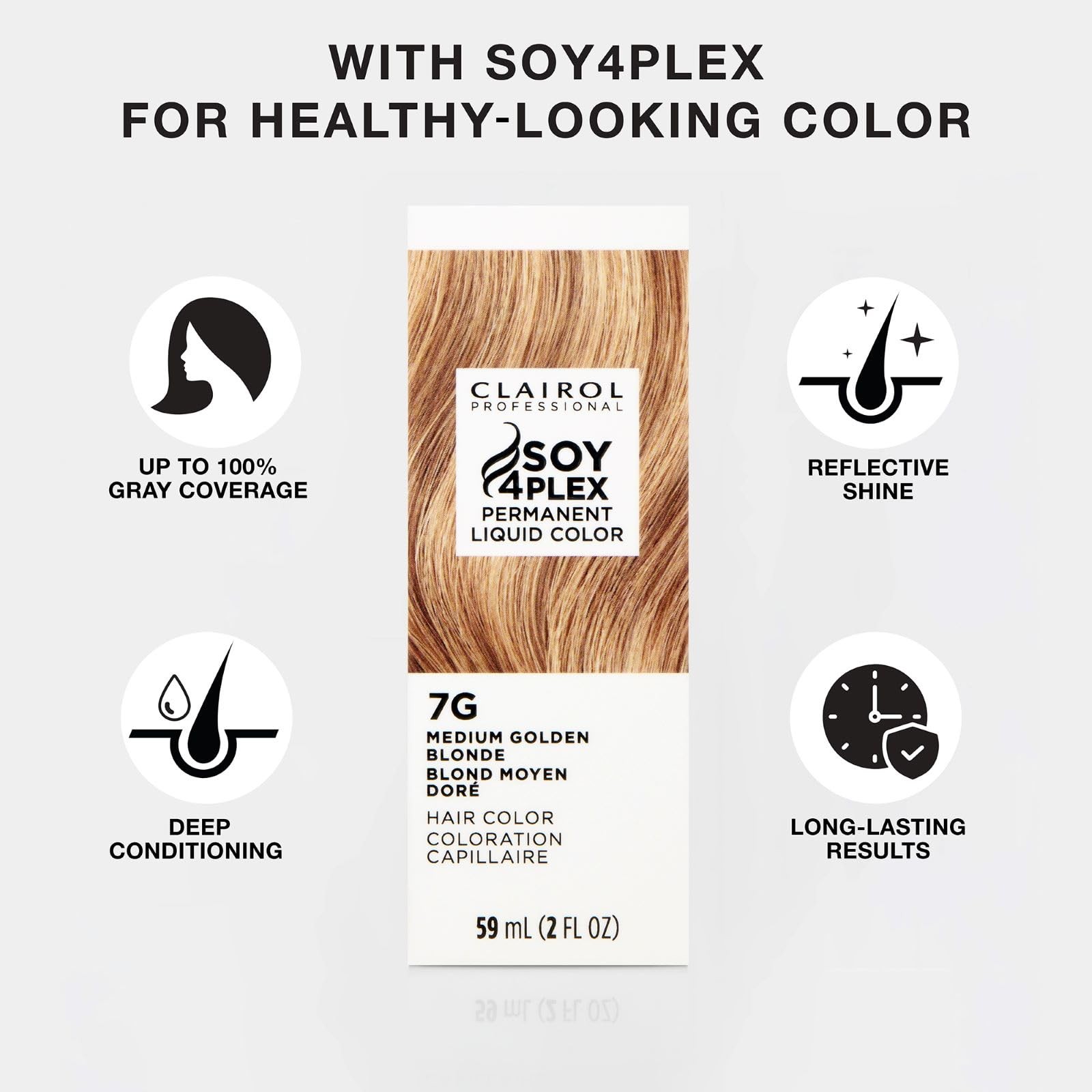 PACK OF 2 Clairol Professional Permanent Liquicolor 7G Medium Golden Blonde2 oz.