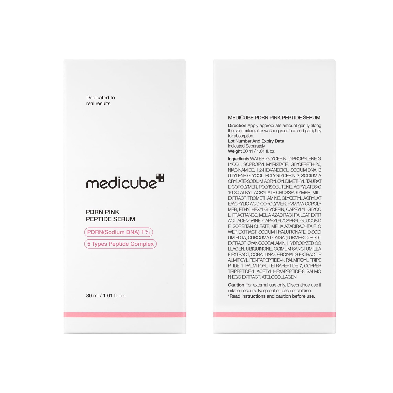 medicube PDRN Pink Peptide Serum with Salmon DNA | 1.01 Fl Oz (Pack of 1)