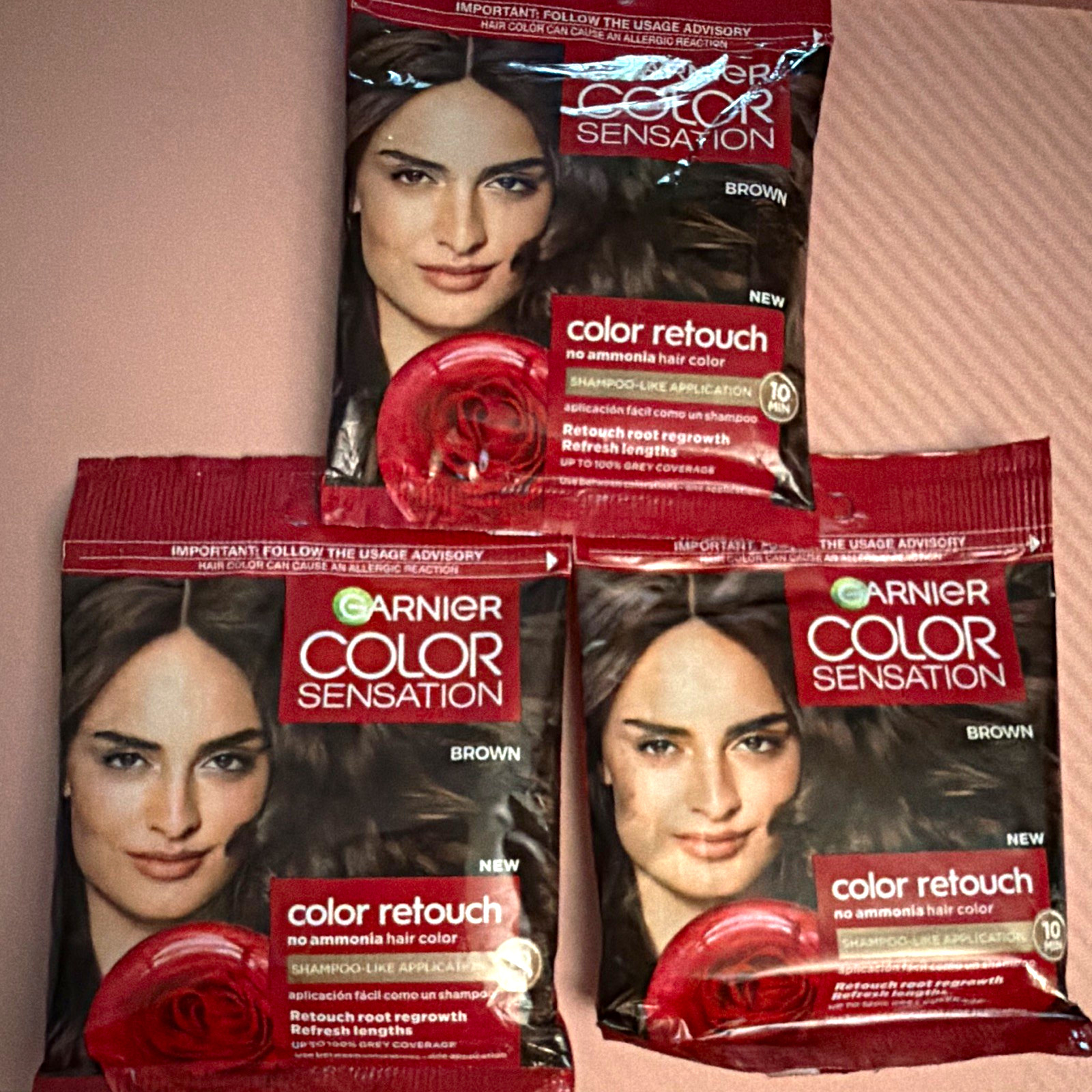 Garnier Color Sensation Brown Color Retouch Ammonia-Free Cream Hair Color 3pk
