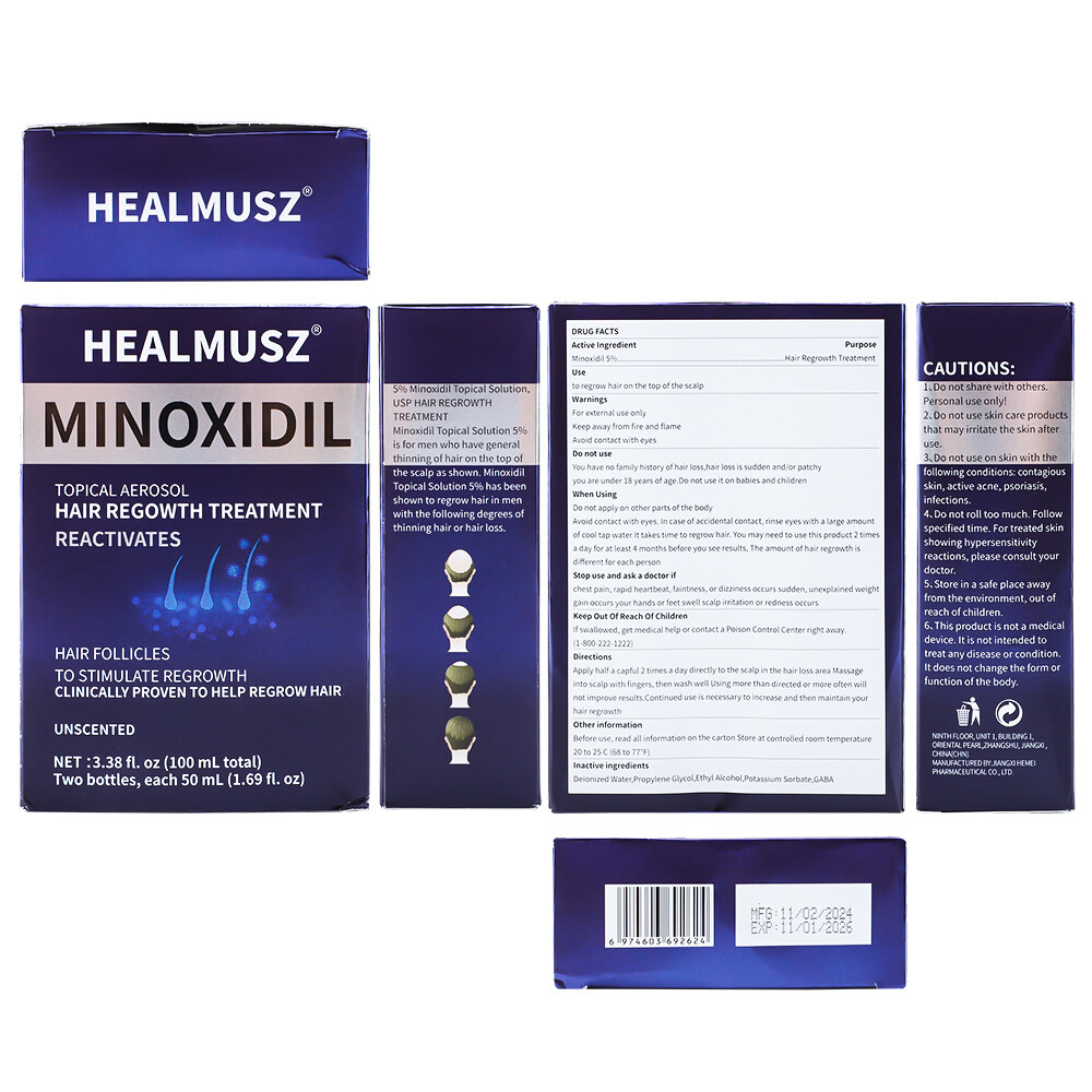 Minoxidil 5% Extra Strength for Men&Women Hair Regrowth Solution 6 Month Supply