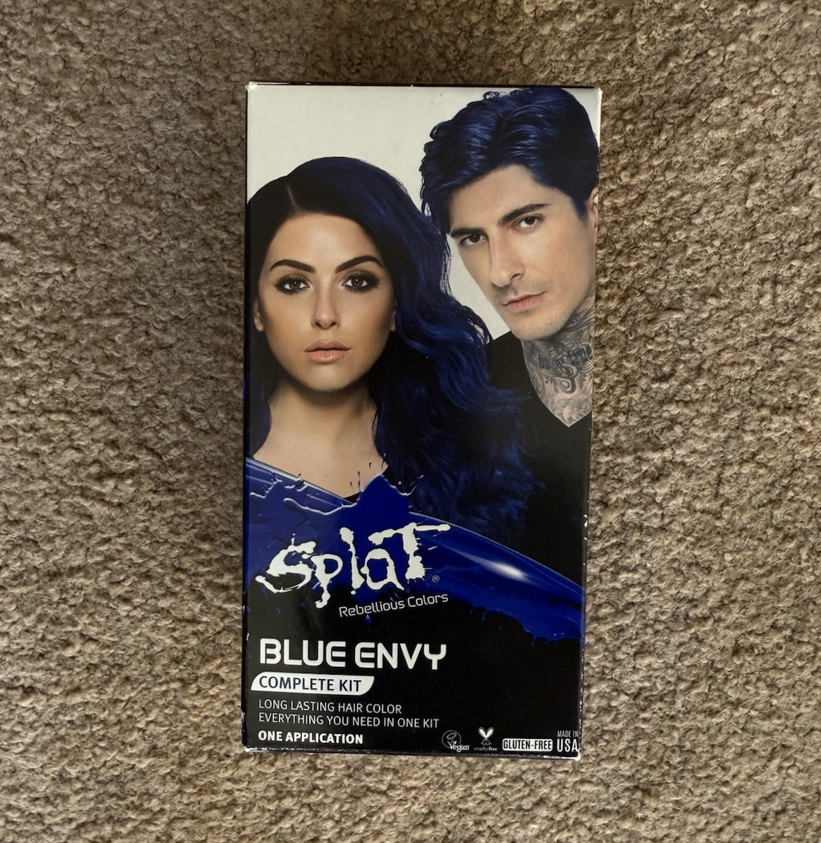 Splat Rebellious Colors Blue Envy Hair Dye Kit, Vegan Cruelty-Free, 3 fl oz
