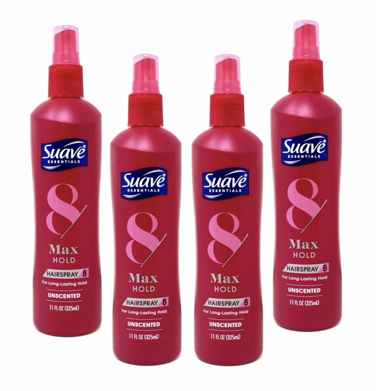 Suave Max Hold Unscented Non Aerosol Hairspray – 11 fl oz – 4 Pack
