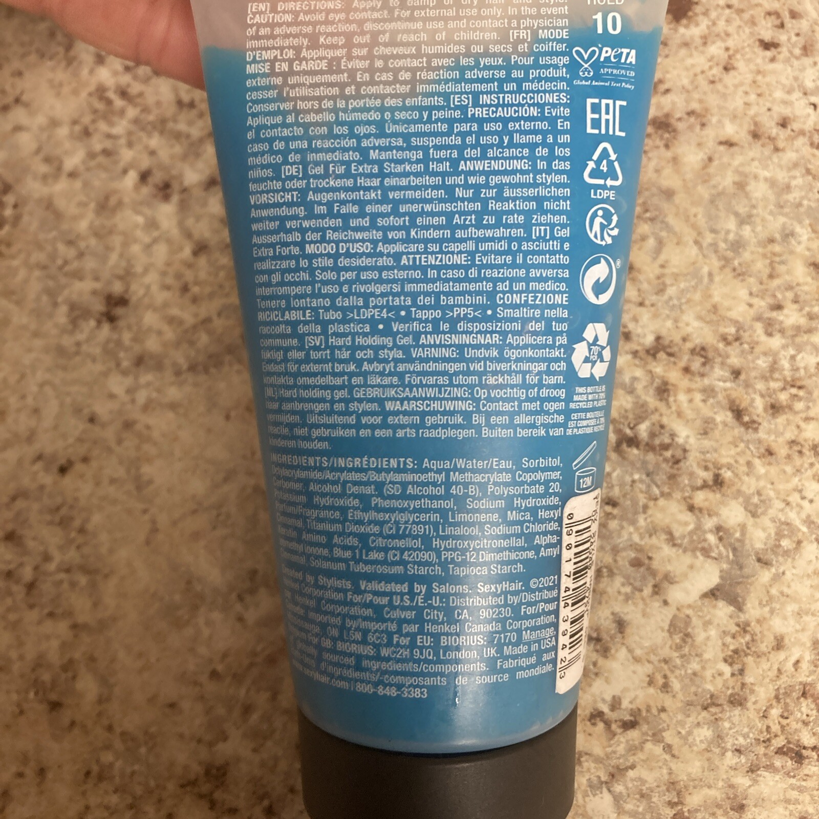 Sexy Hair S1066 Style Hard Up Hard 5.1 Oz. Holding Gel