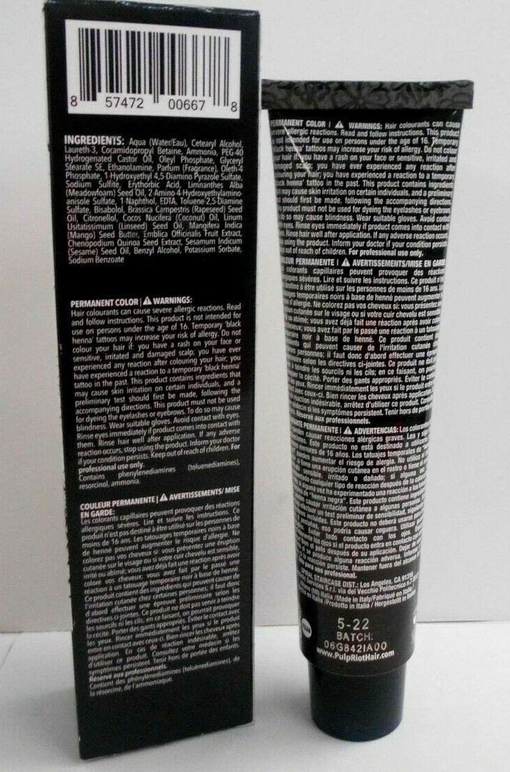 PULP RIOT FACTION 8 Professional Permanent Hair Color (Level 7 & Up) ~ 2 fl. oz.