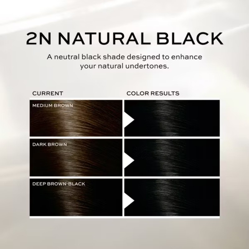 Luminous Black Precision Foam Color, Hair Color Foam – 2N Natural Black