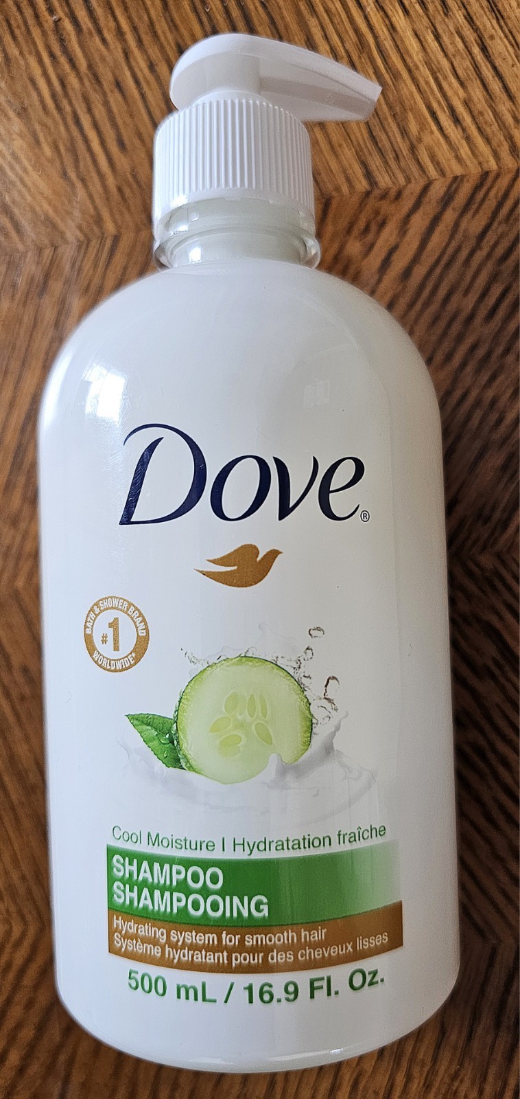 1 UNIT Dove Cool Moisture Shampoo Cucumber 500mL 16.9oz Pump Bottle IHG Hotels