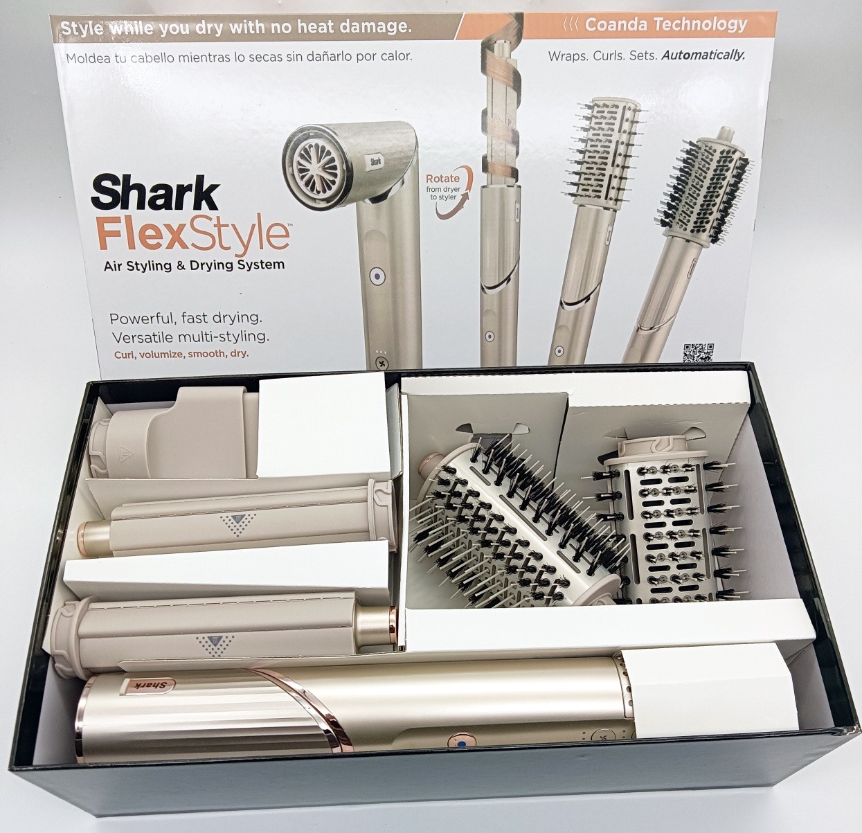 Shark 1300W Flex Style Air Styling & Drying System – Stone (HD430) 120V,60HZ