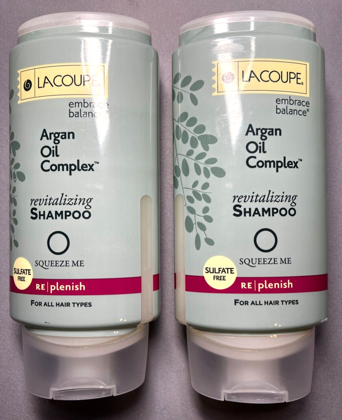 2X Lacoupe SHAMPOO Argan Oil Complex 12.17oz Each Best Western Hotels 2 BOTTLES