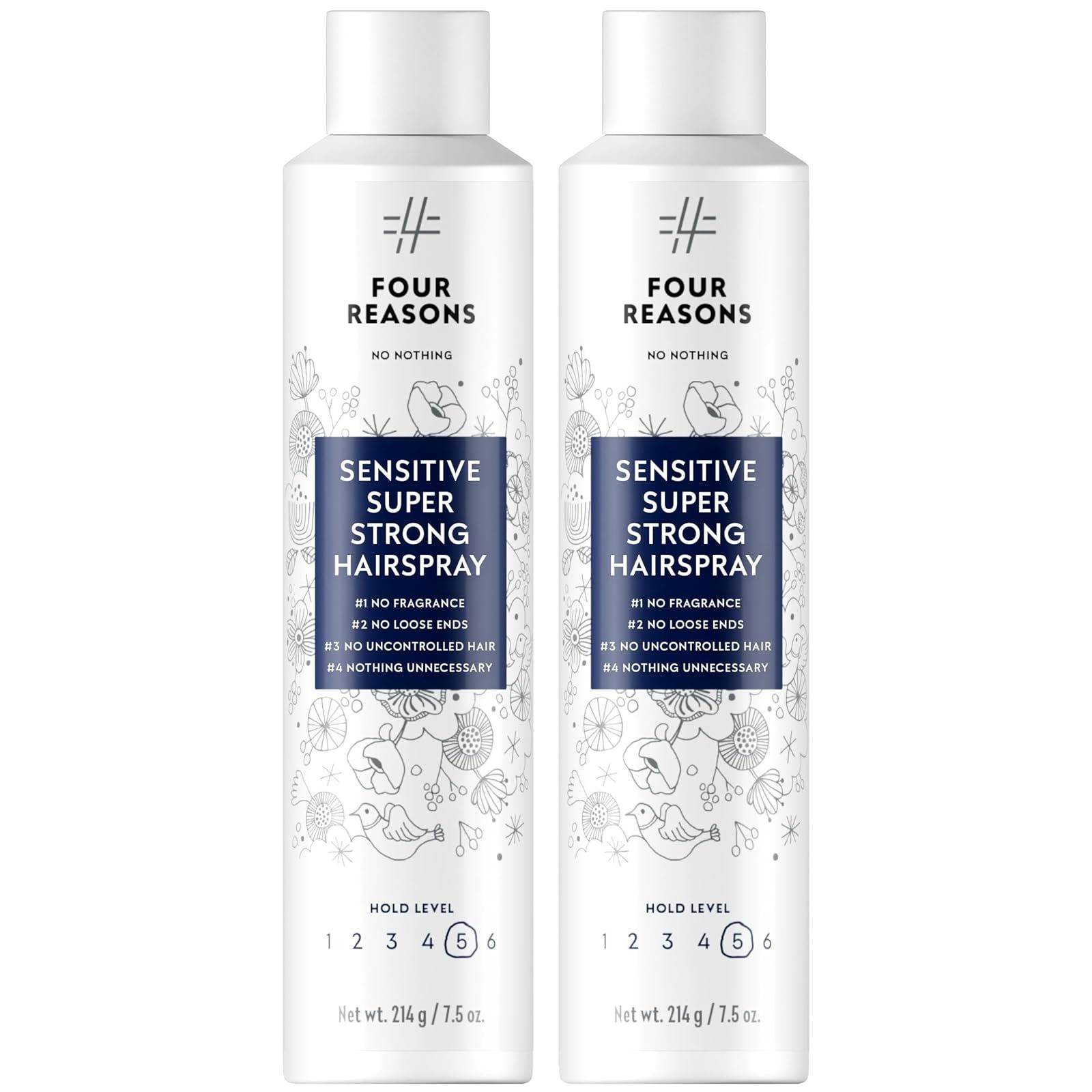 No nothing Super Strong Hairspray Fragrance Free 7.5 oz Hypoallergenic