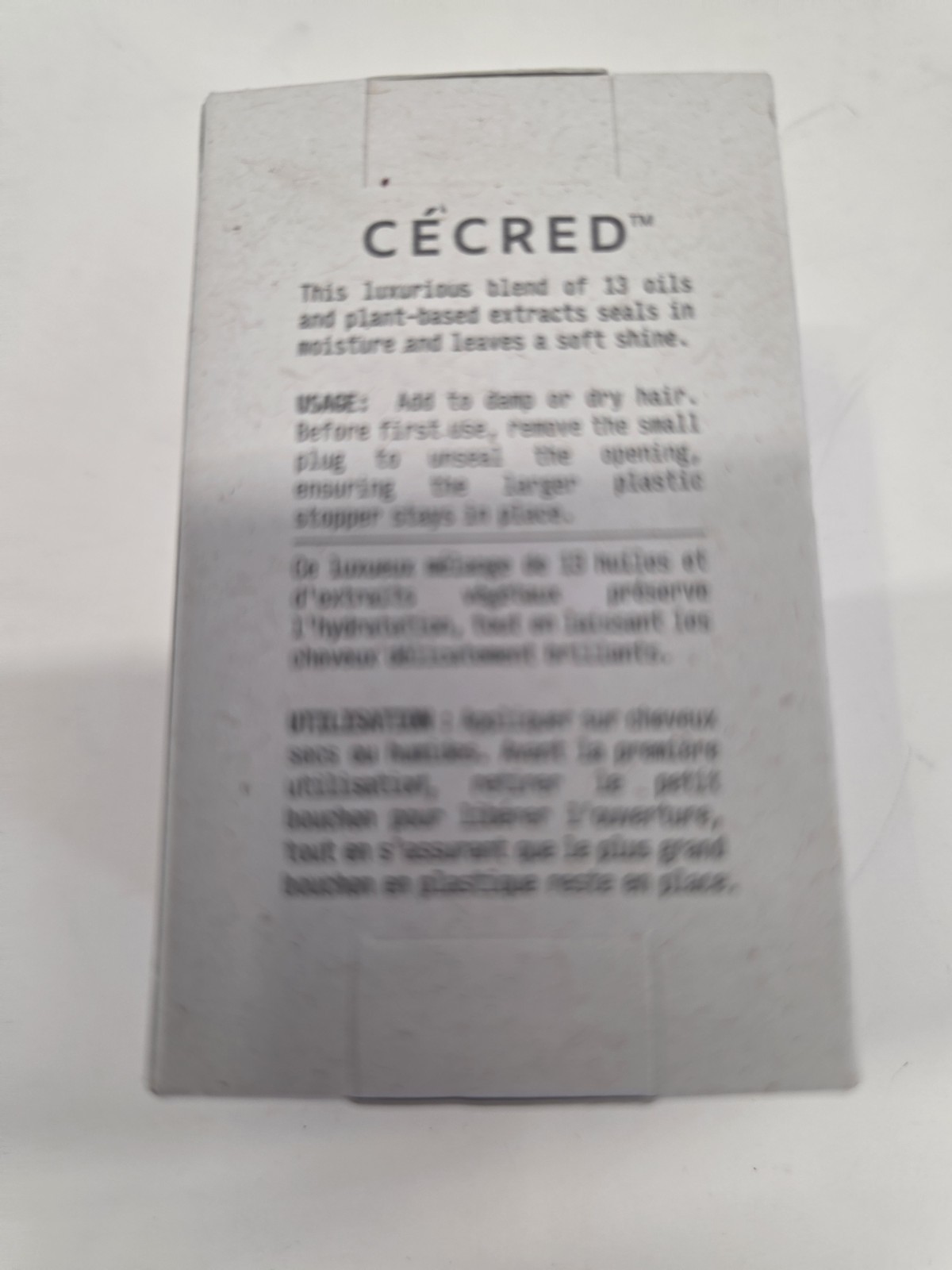 CÉCRED Nourishing Hair Oil 50 ml / 1.7 fl oz Oil D4250-01 UPC 850044935758