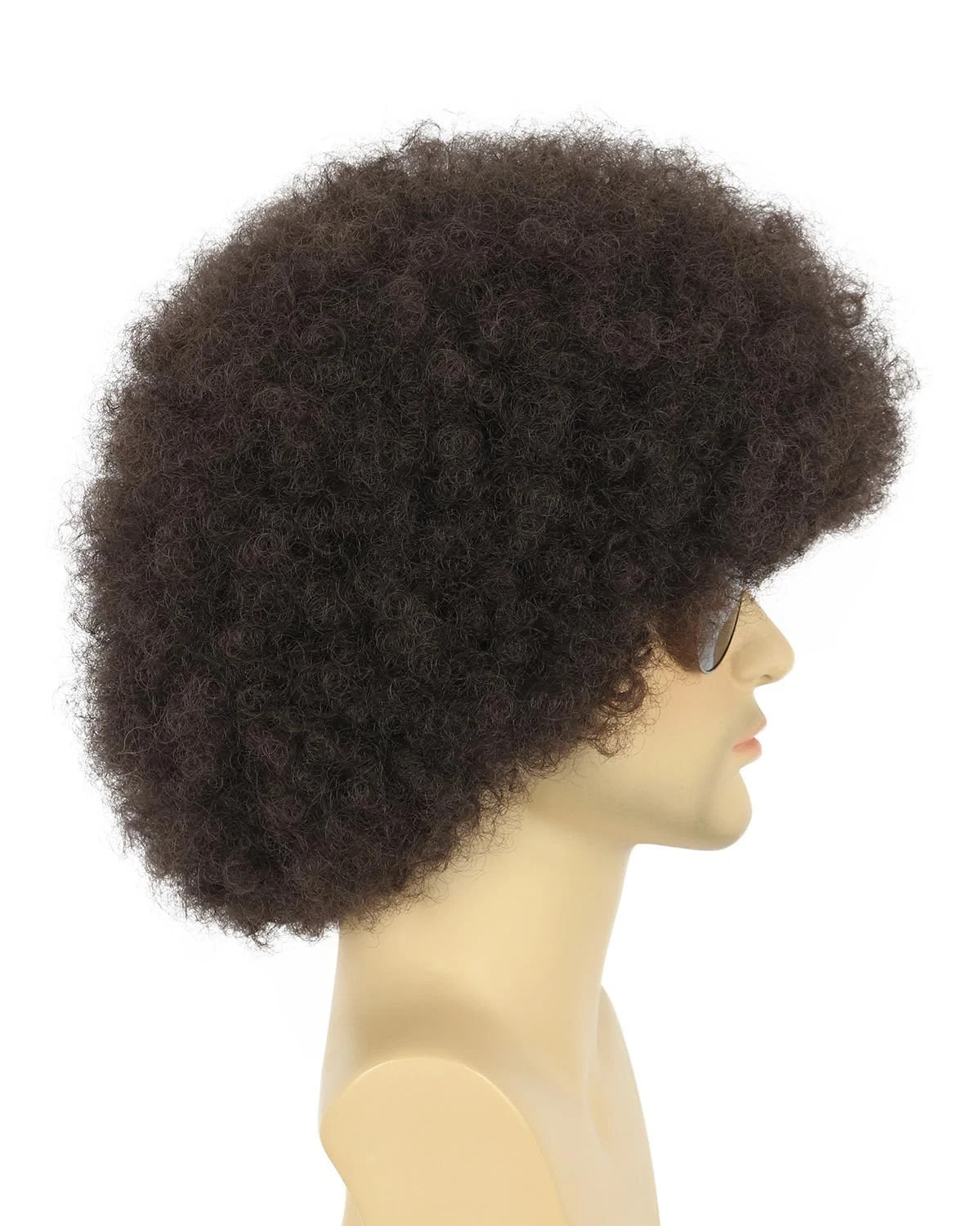 Adult Men Women Afro 70S 80S Curly Dark Brown Wig Rocker Party Wig California Ha