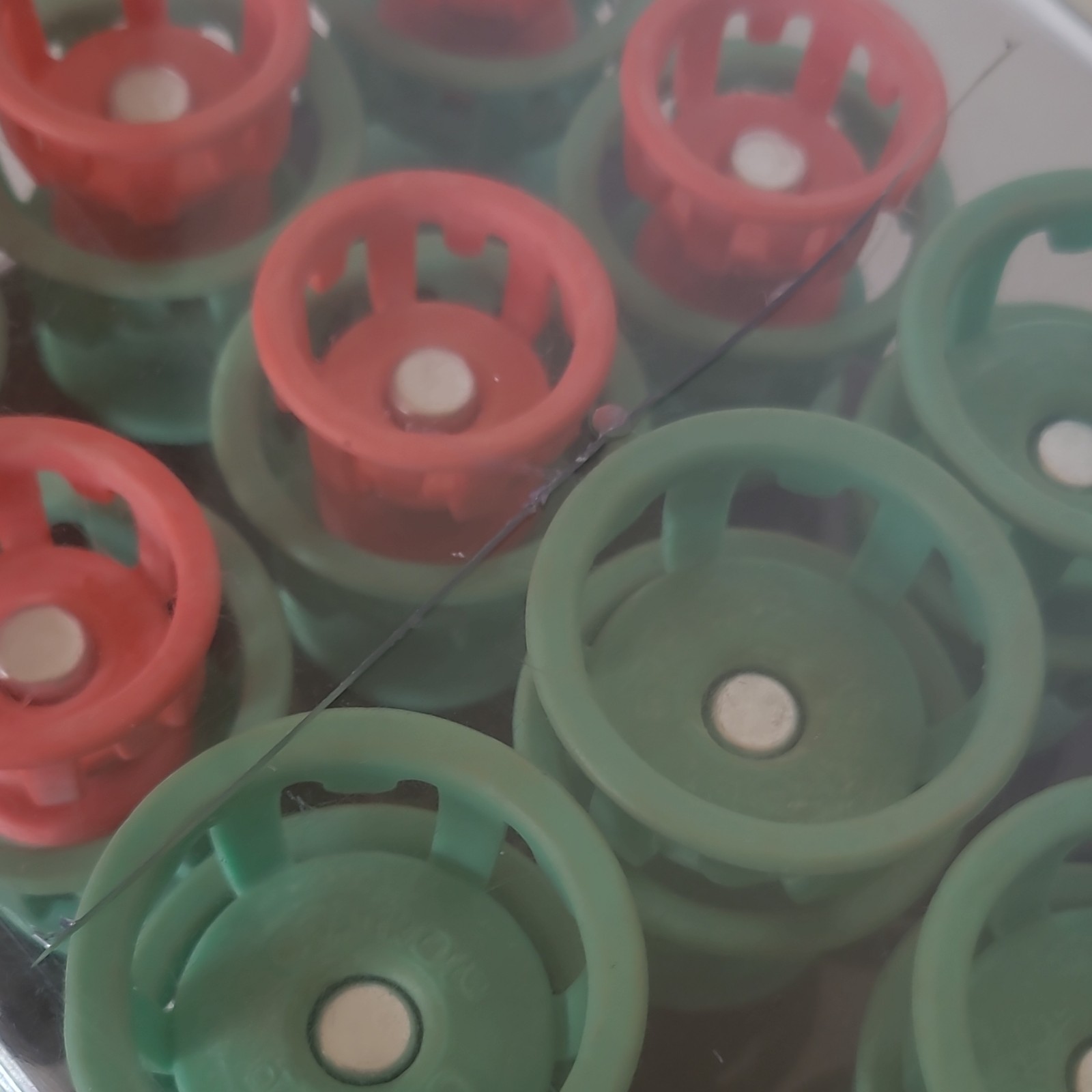 Clairol Lock ‘n Roll Hot Rollers Set Green/Pink Small & Large, Indicator Light
