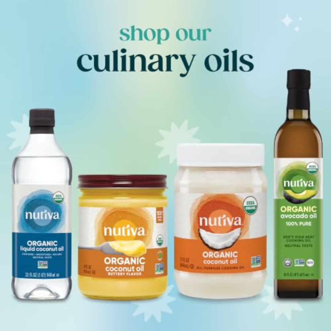 Nutiva Organic Coconut Oil, Cold-Pressed – Natural Hair /Skin Oil – 15 Fl Oz