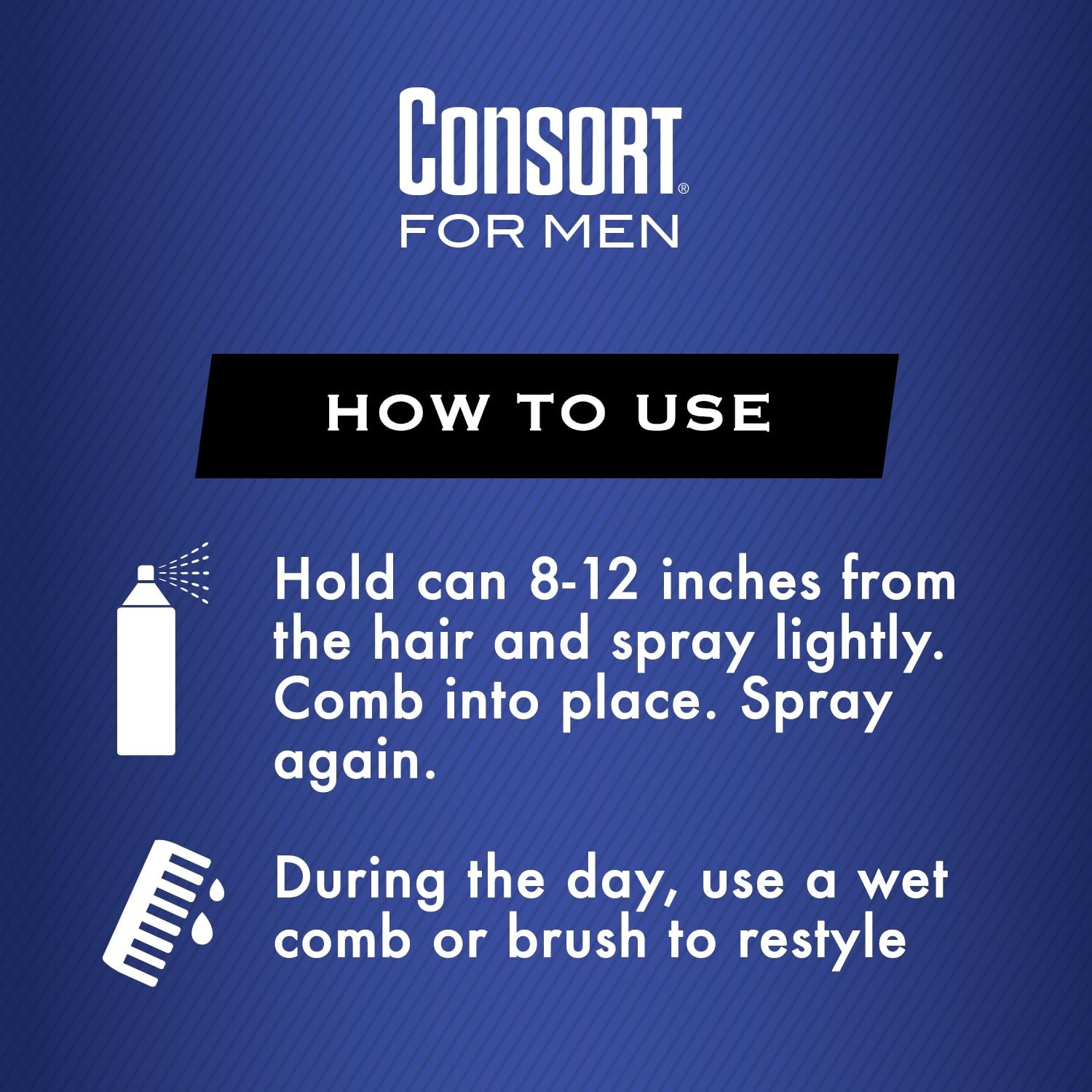Consort Unscented Extra Hold Hair Spray for Men, Shine Enhancing, Fast-Drying