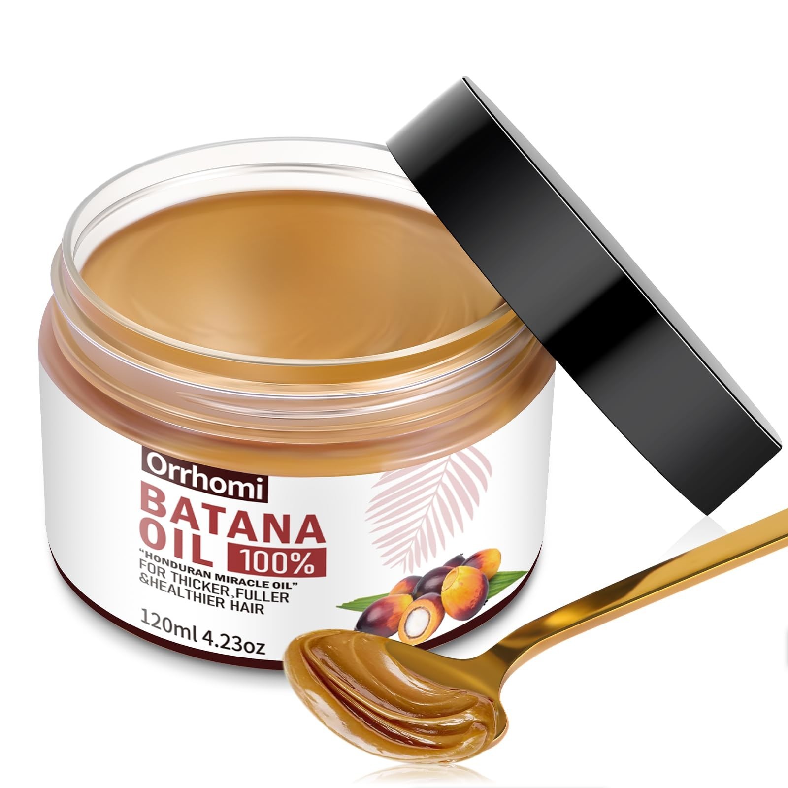Batana Oil for Hair Growth, 100% Pure & Organic, Traditional Palm Nut | Cold Pre