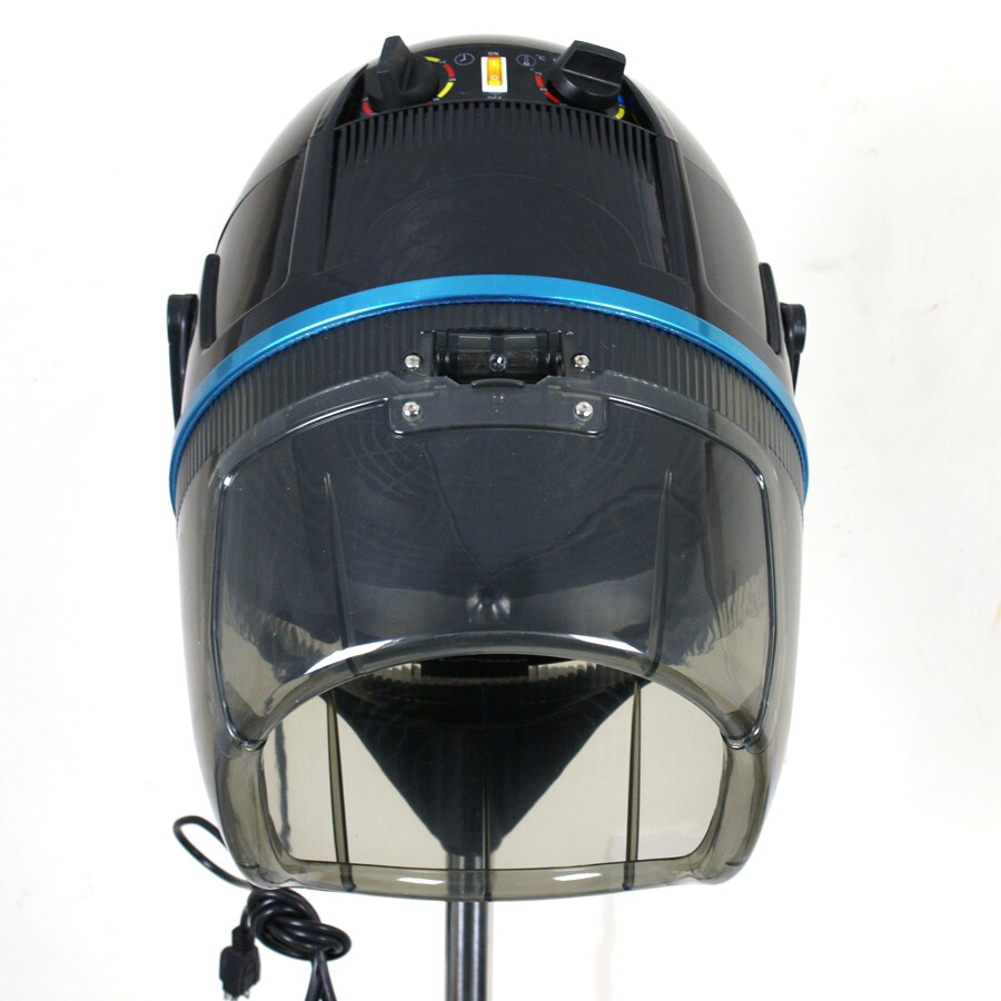 Professional 1300W Hooded Floor Bonnet Hair Dryer Stand Up w/Timer Rolling Wheel