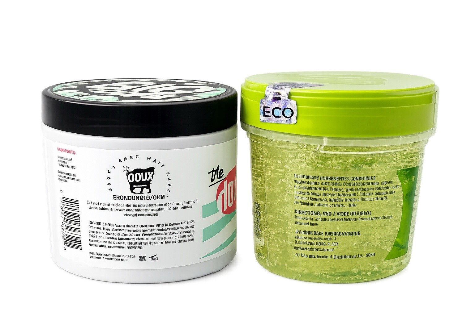 Combo de gel para peinar The Doux Big Poppa + Eco Style Olive Oil – 16 oz c/u