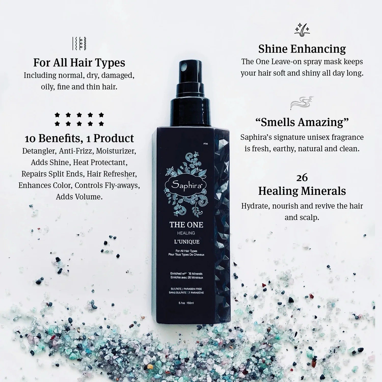 Saphira THE ONE Healing L’Unique Repair Leave-in for All Hair Types 5.1 oz. New