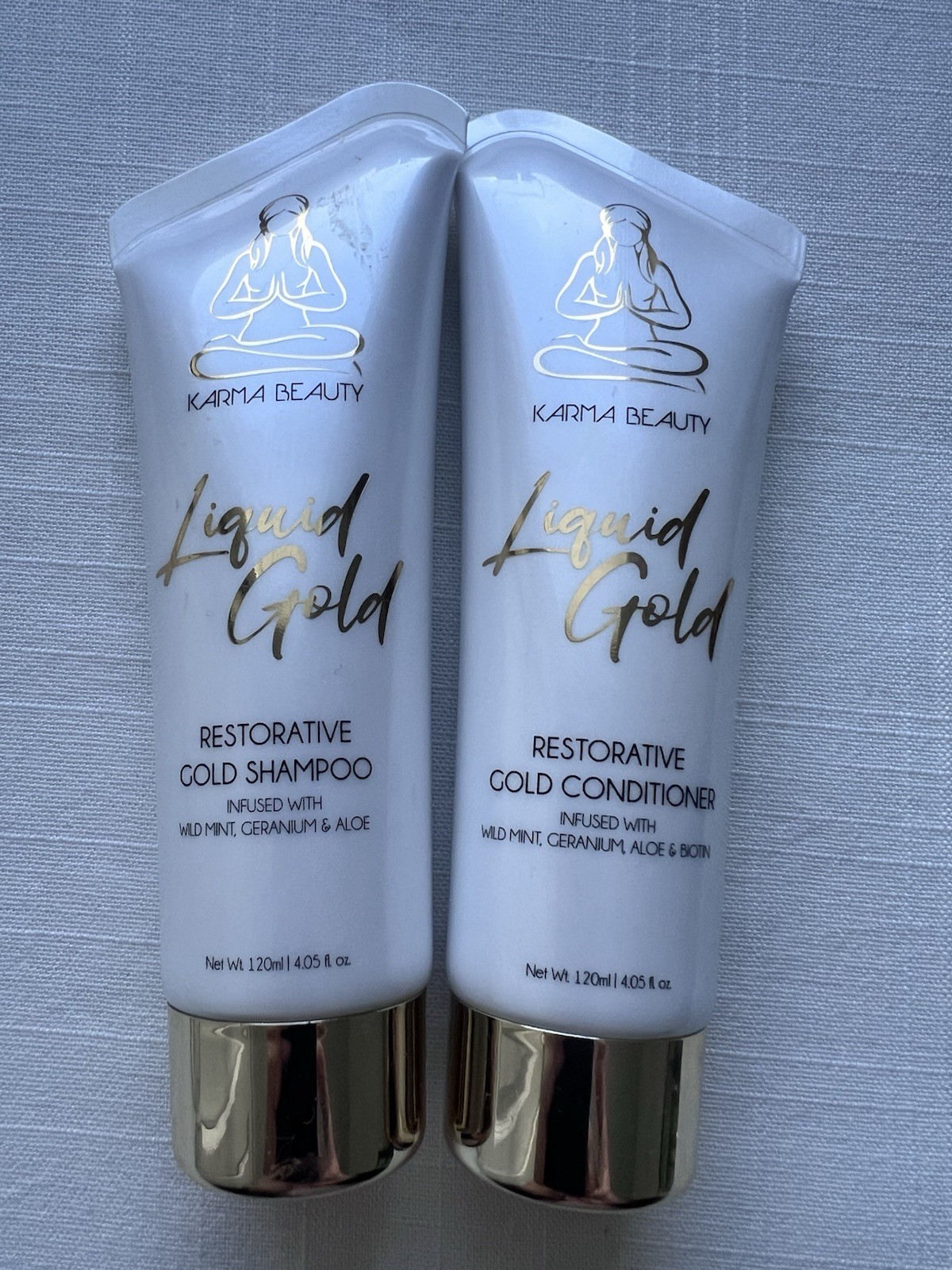 Karma Beauty Liquid Gold Restorative Shampoo & Conditioner Duo Set 4.05 oz Each