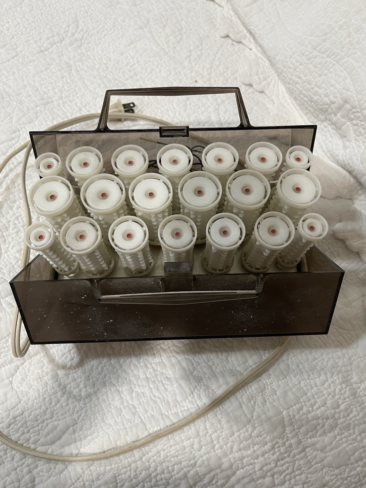 Vintage Clairol 20 Hot Rollers Hairsetter 1in Travel Set w/ Case, 300W