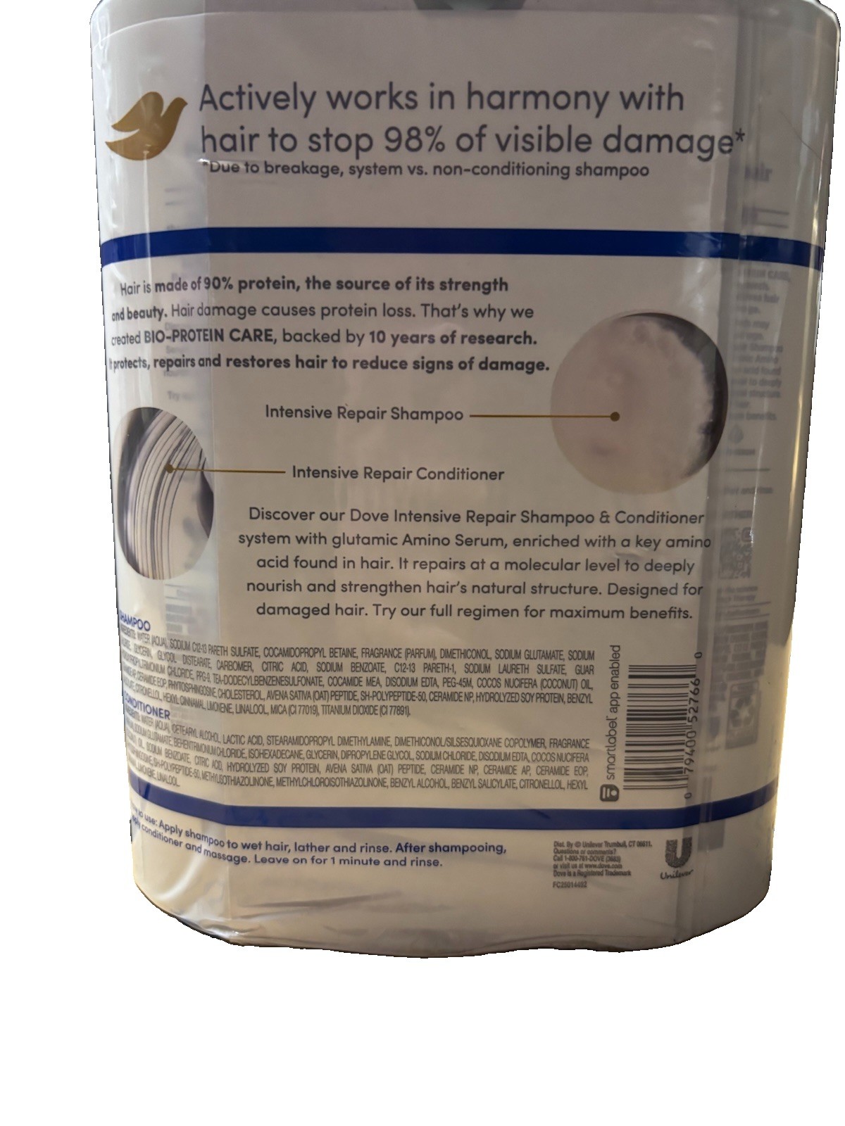 Dove Intensive Repair Damage Therapy Shampoo & Conditioner Set, 33.8 fl oz