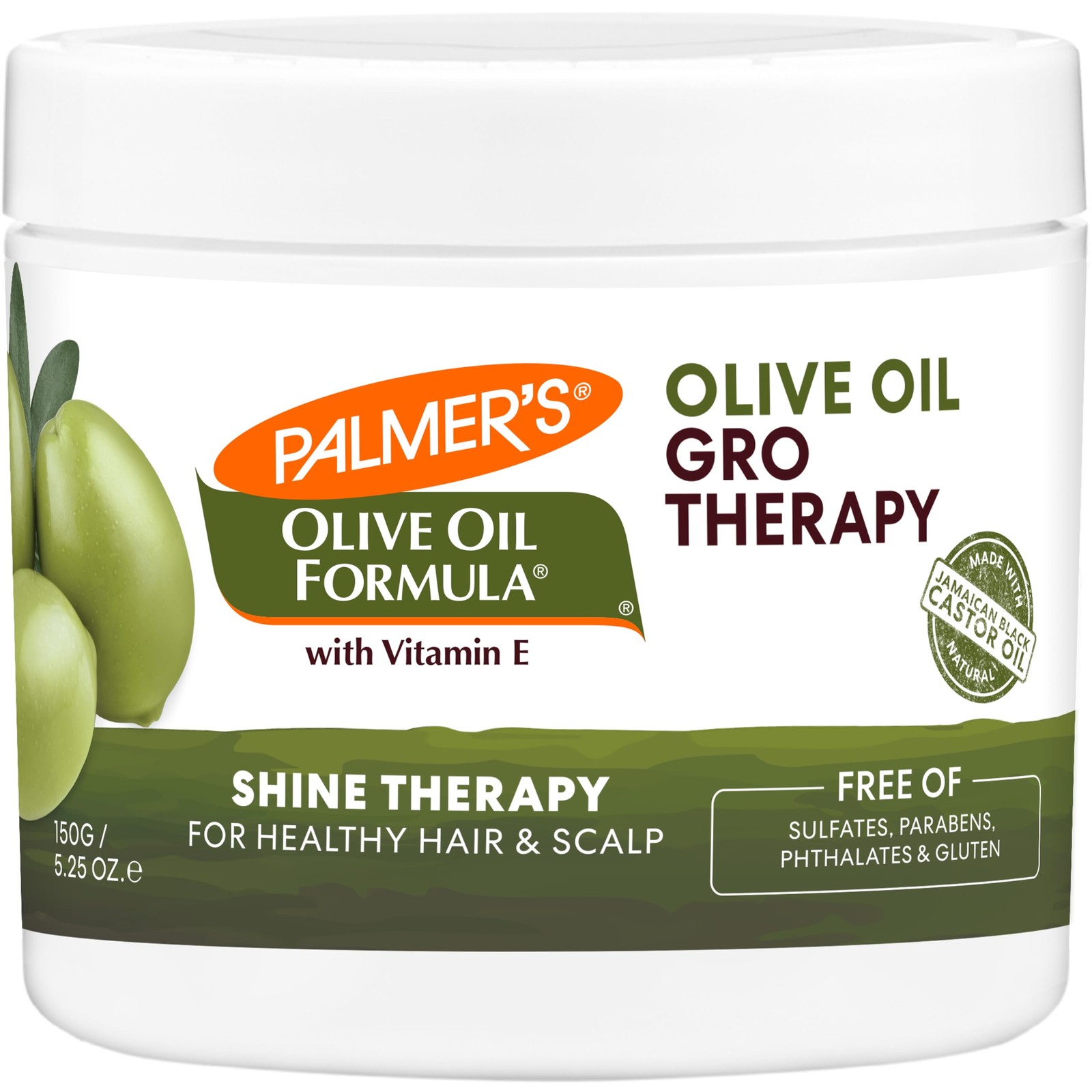 Palmer’s GRO Shine Therapy Hairdress, Olive Oil 5.25 Ounce (Pack of 1), Green