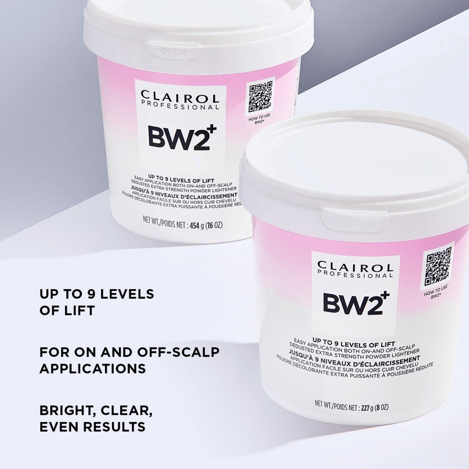 Clairol Bw2 Plus Tub Powder Lightener Extra-Strength, Choose Your Size