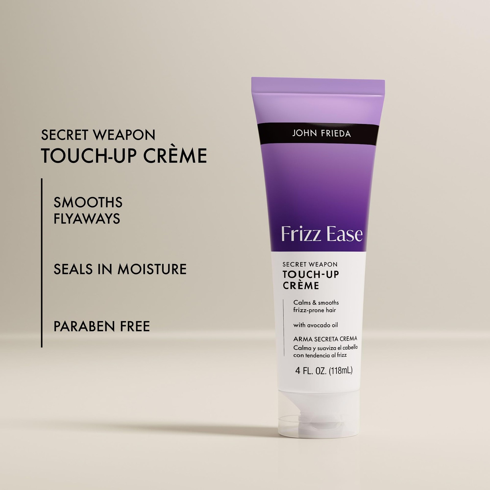 John Frieda Frizz Ease Secret Weapon Smoothing Hair Creme, 4 fl oz | Frizz