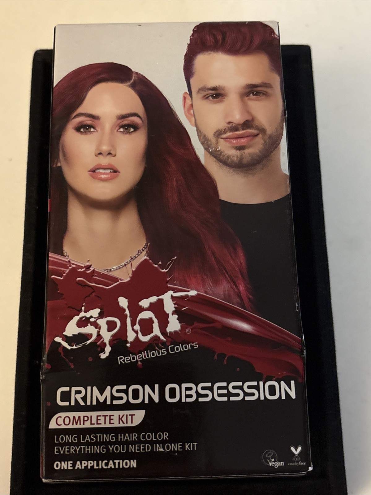 Splat Crimson Obsession Semi Permanent Hair Dye Kit with Bleach, 1 Application,