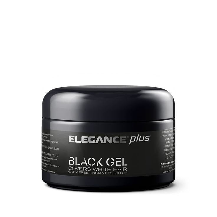 Elegance Plus Black Gel 3 Pack 100ml Covers White Gray Hair Instant Touch Up