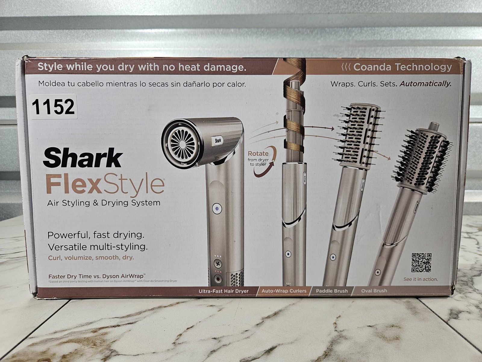 1300W Shark Flex Style Air Styling & Drying System – Stone (HD430) 120V,60HZ