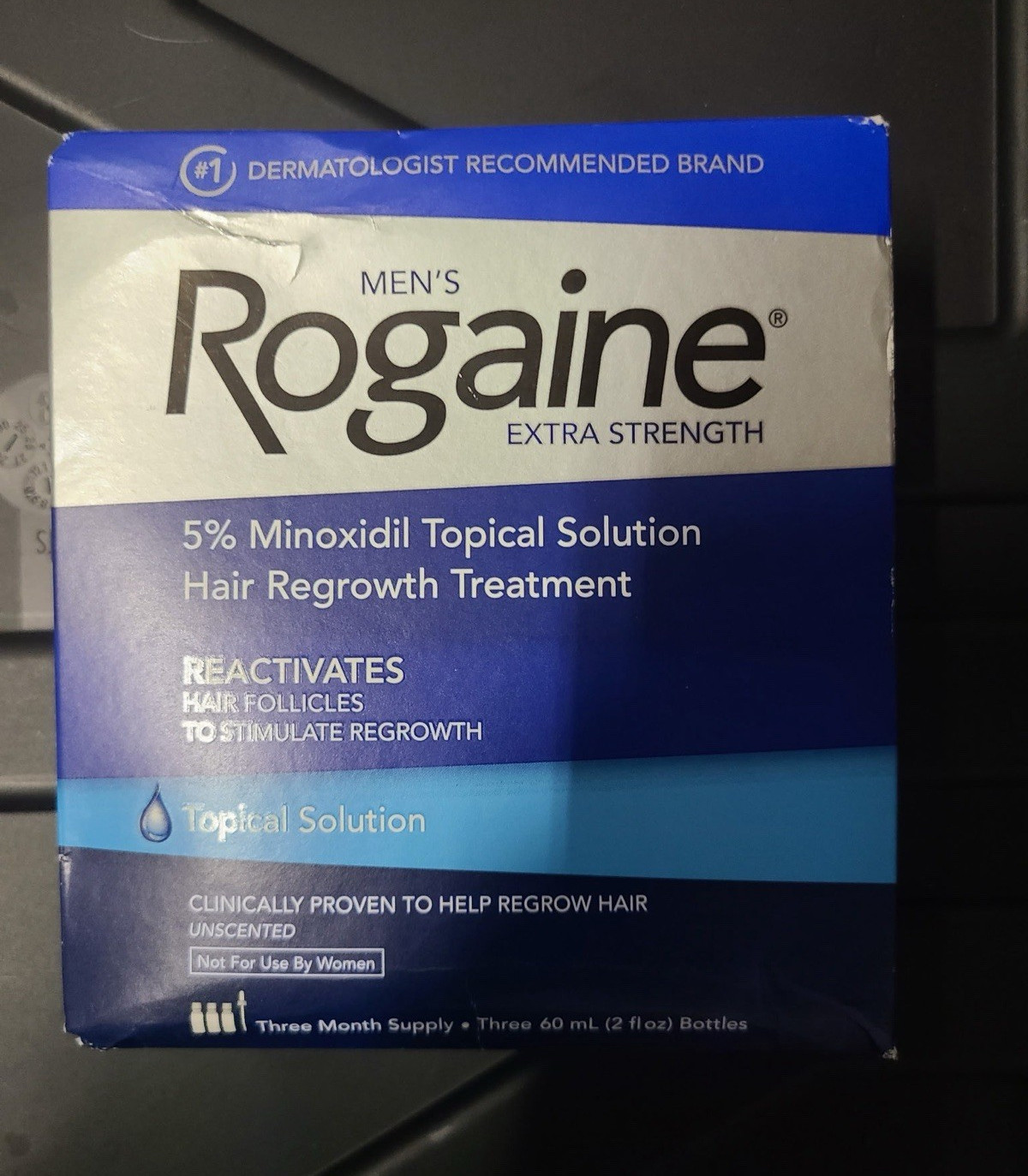 Rogaine Men’s 5% Minoxidil Topical Solution Hair Regrowth Unscented 3 Mo