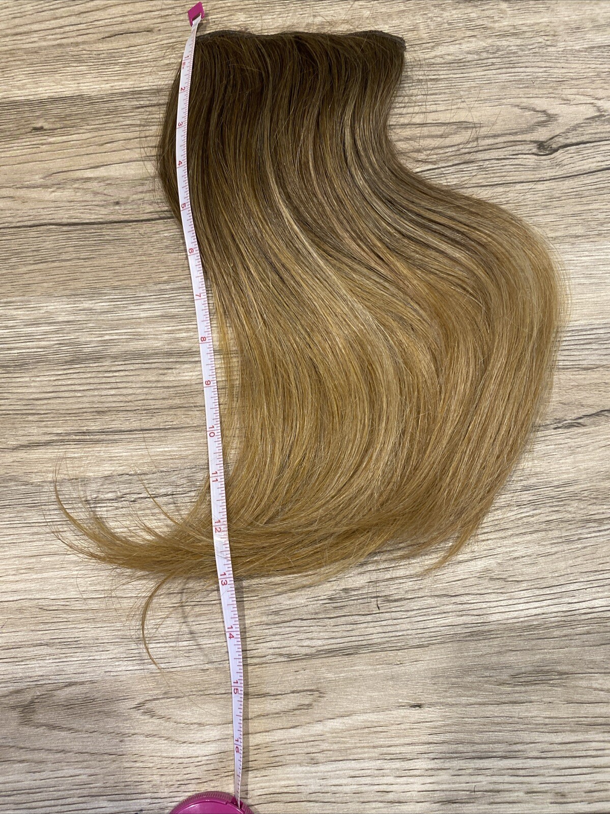 Snap in hair extensions highlighted dark blonde 13” hair extension synthetic