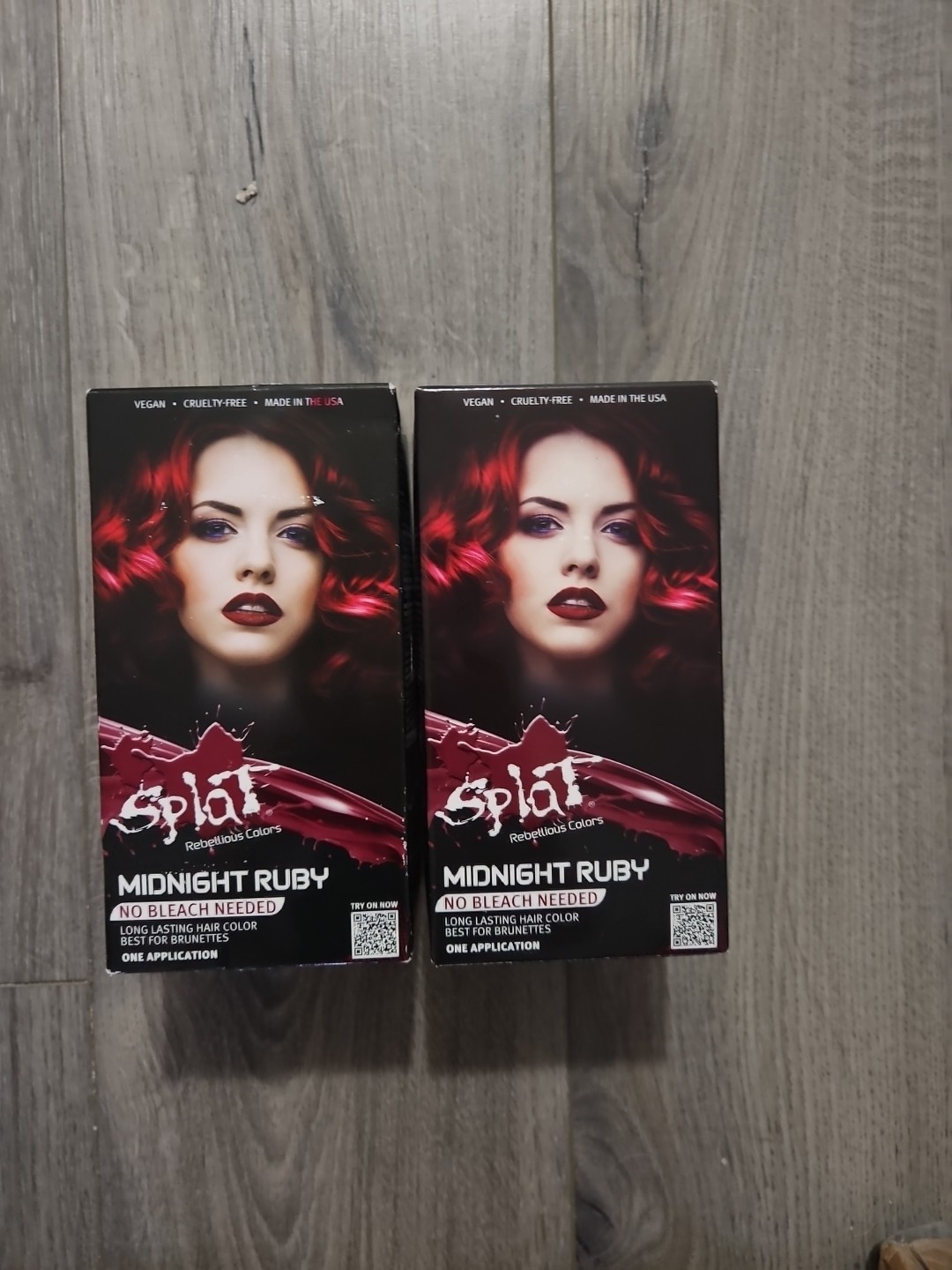 Splat Semi-Permanent Hair Dye Midnight Ruby Color 6oz LOT OF 2 FREE SHIPPING