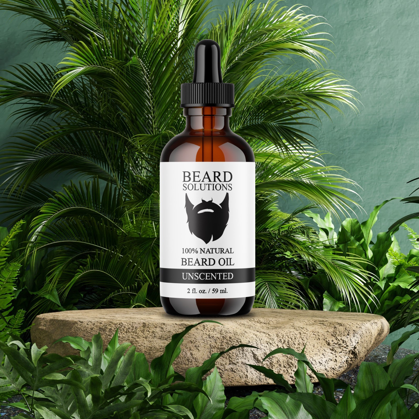 Unscented Beard Oil 2 oz. Hair Growth Serum for Men Beard, Mustache And Grooming