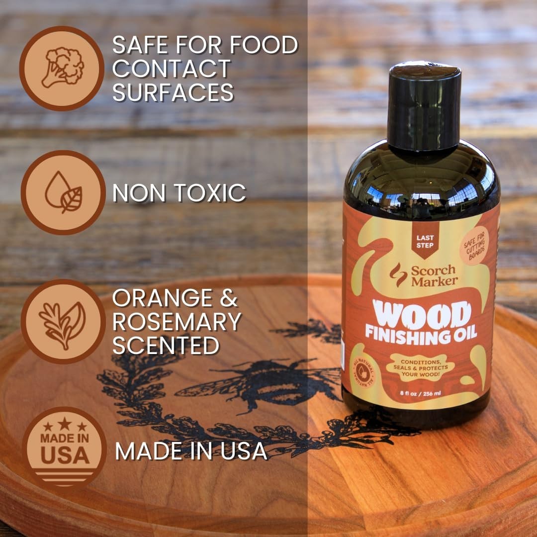 Food Safe Cutting Board Oil – Butcher Block & Wood Conditioner, 8oz, MCT Oil