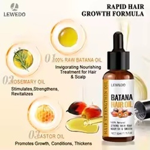 Batana Hair Oil 50ml Natural Hair Growth Oil Scalp Treatment for Thicker Hair