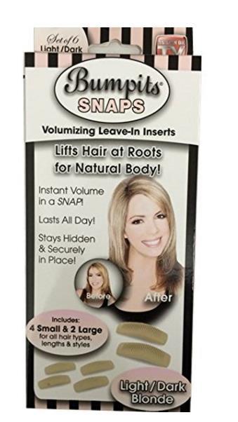 Bumpit Snaps Hair Volumizing Leave-in Inserts Dark Brown/black light Blonde
