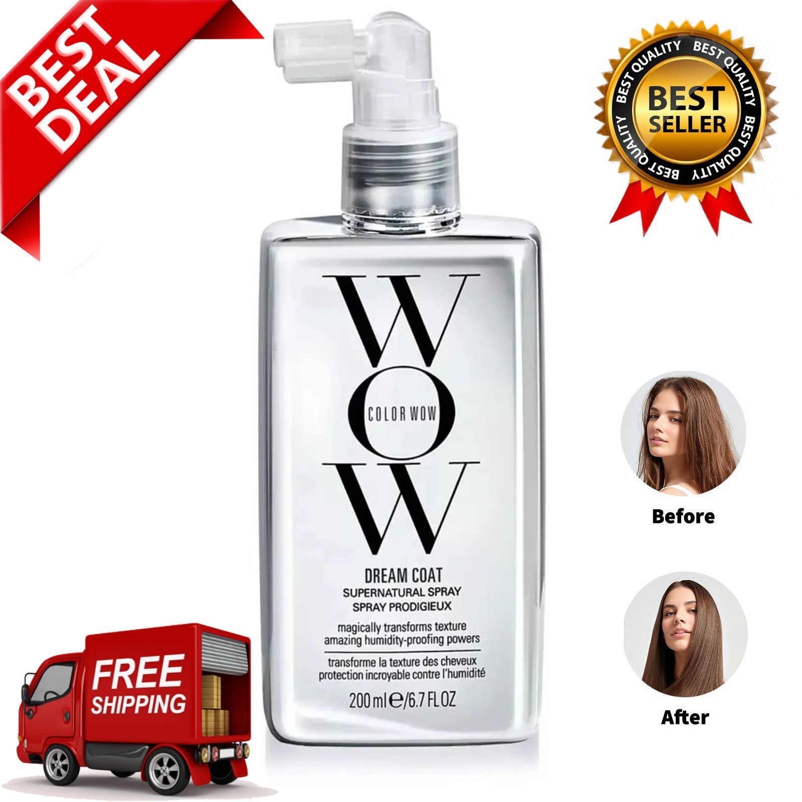 Color Wow Dream Coat Supernatural Spray Anti-Frizz Anti-Humidity 6.7 oz/200mL