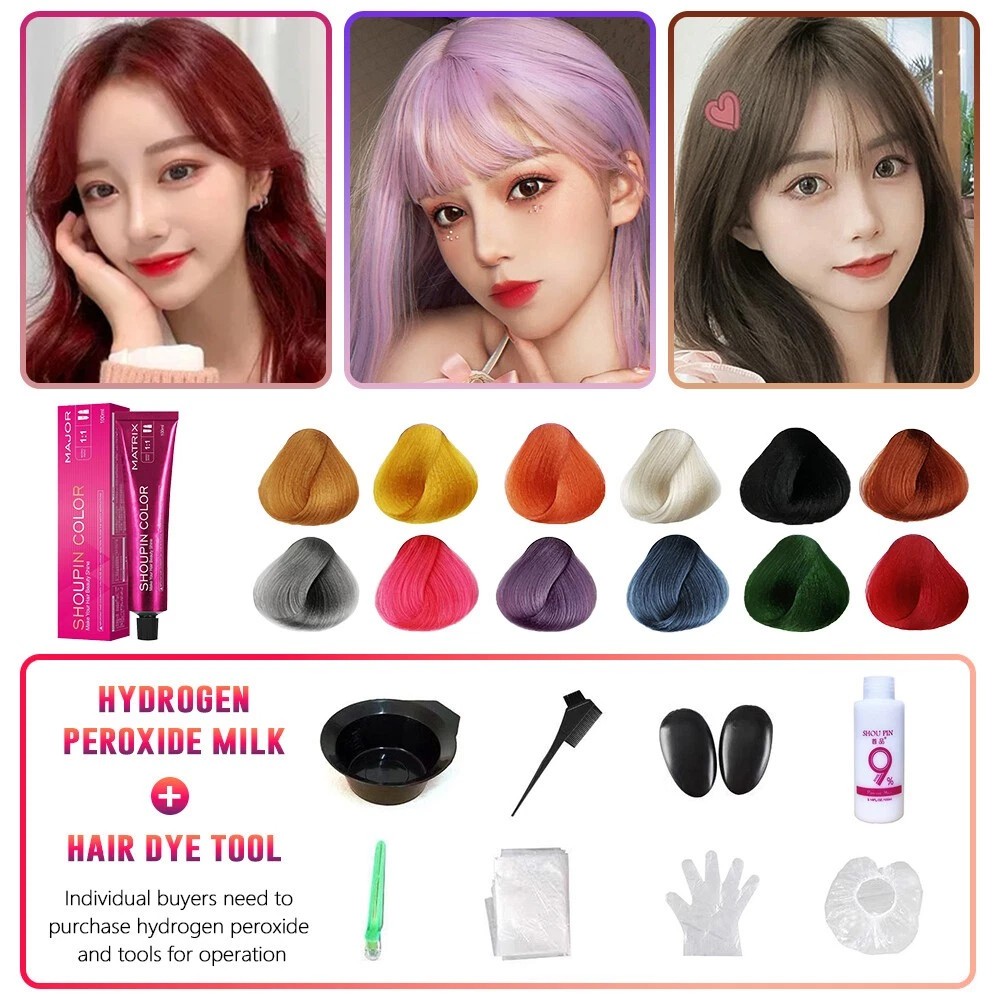 Shoupin Hair Dye, Hair Color No Bleaching Hair Nourishing Coloring Hairdye 3.4oz