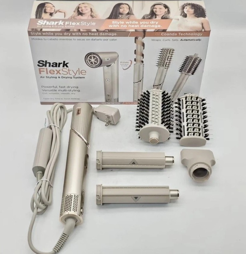 Shark Flex Style 1300W Air Styling & Drying System – Stone (HD430) Open US STOCK