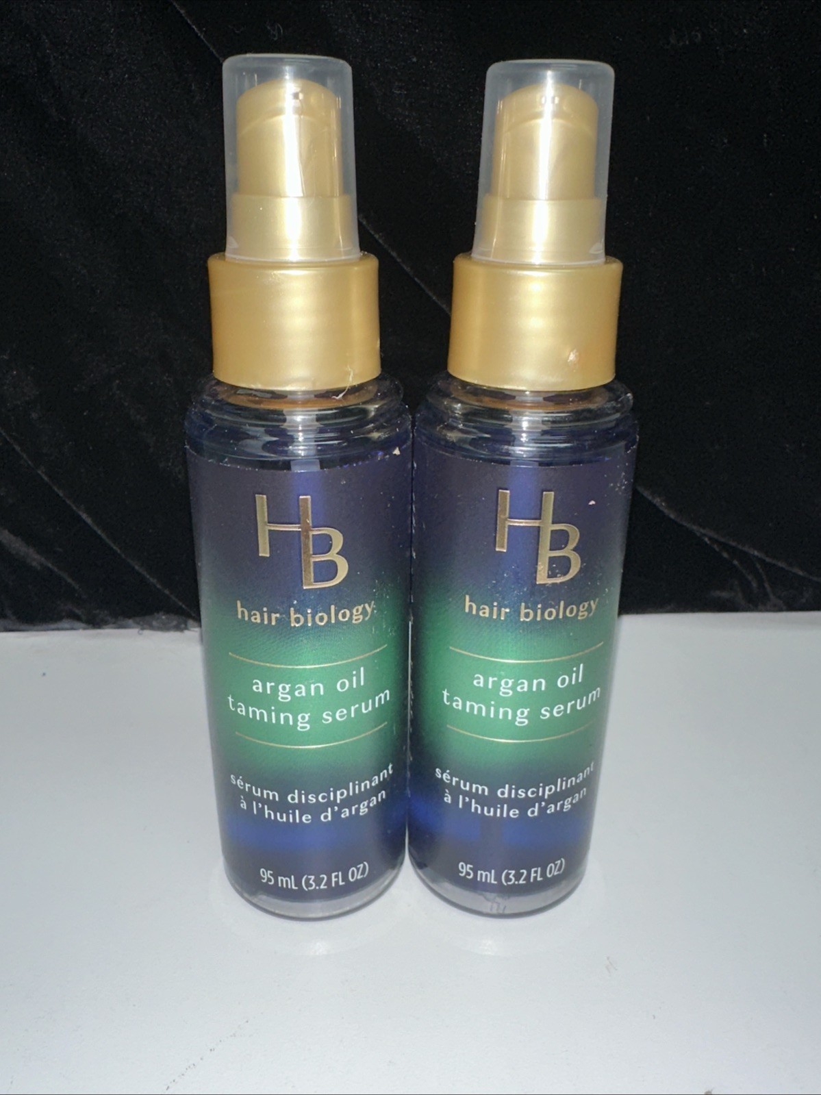 LOT OF 2–HB Hair Biology Argan Oil TAMING SERUM- Each 3.2oz–FREE SHIPPING