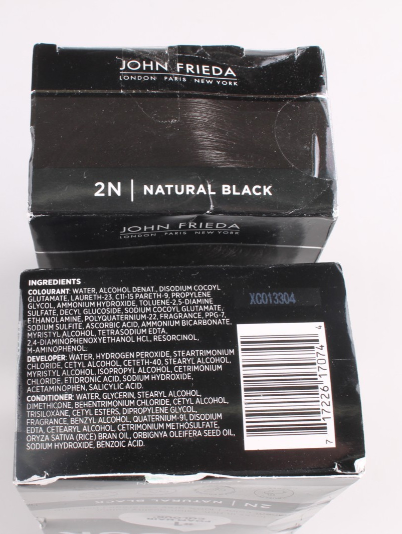 2 John Frieda Precision Foam Colour Luminous Black 2N Natural Black New Box READ