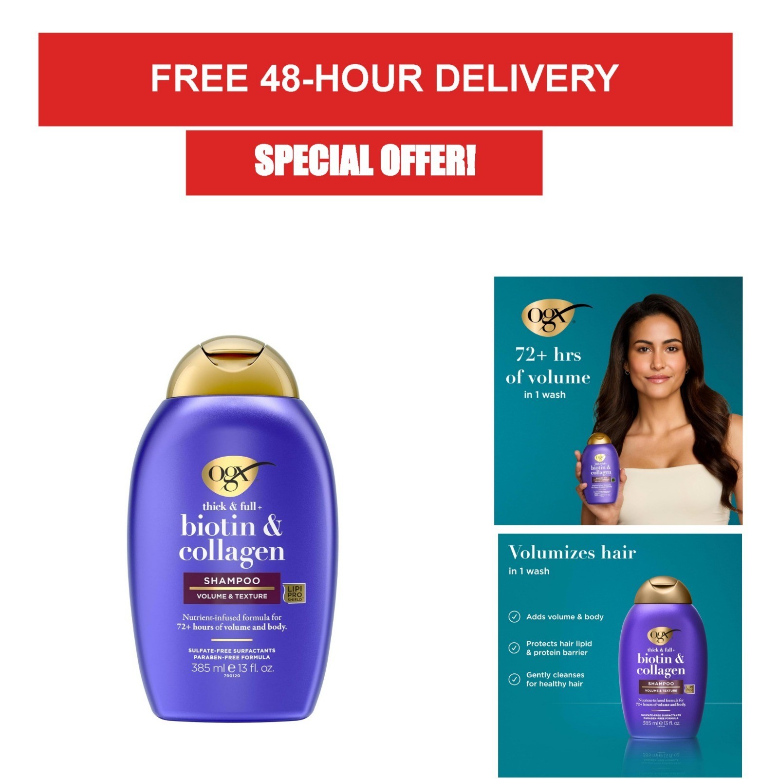 OGX Thick & Full Biotin & Collagen Volumizing Shampoo 13 fl oz