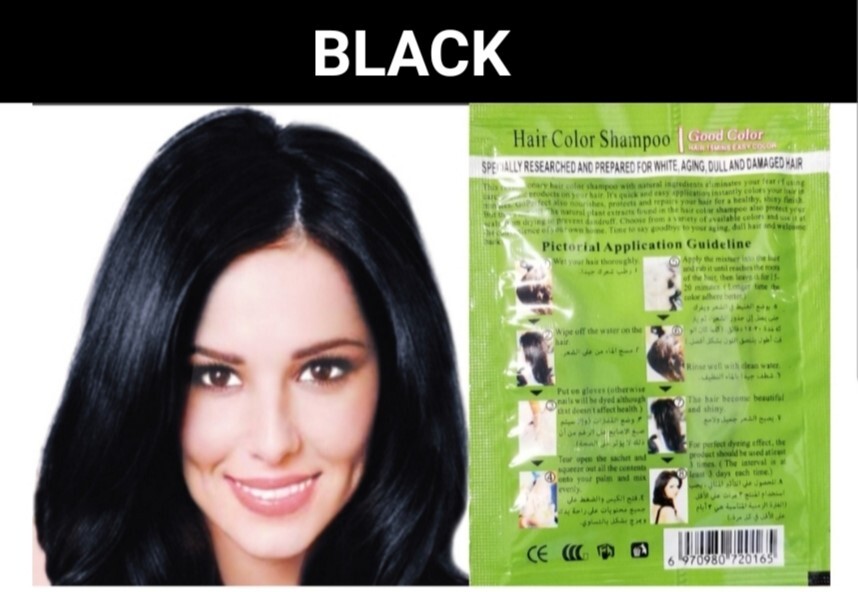 5 PCS PURPLE HERBAL HAIR DYE SHAMPOO COLOR GRAY&WHITE HAIR IN MINUTES WOMEN&MEN