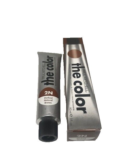 PAUL MITCHELL The Color 2N Darkest Natural Black Permanent Cream Hair Color 3 oz