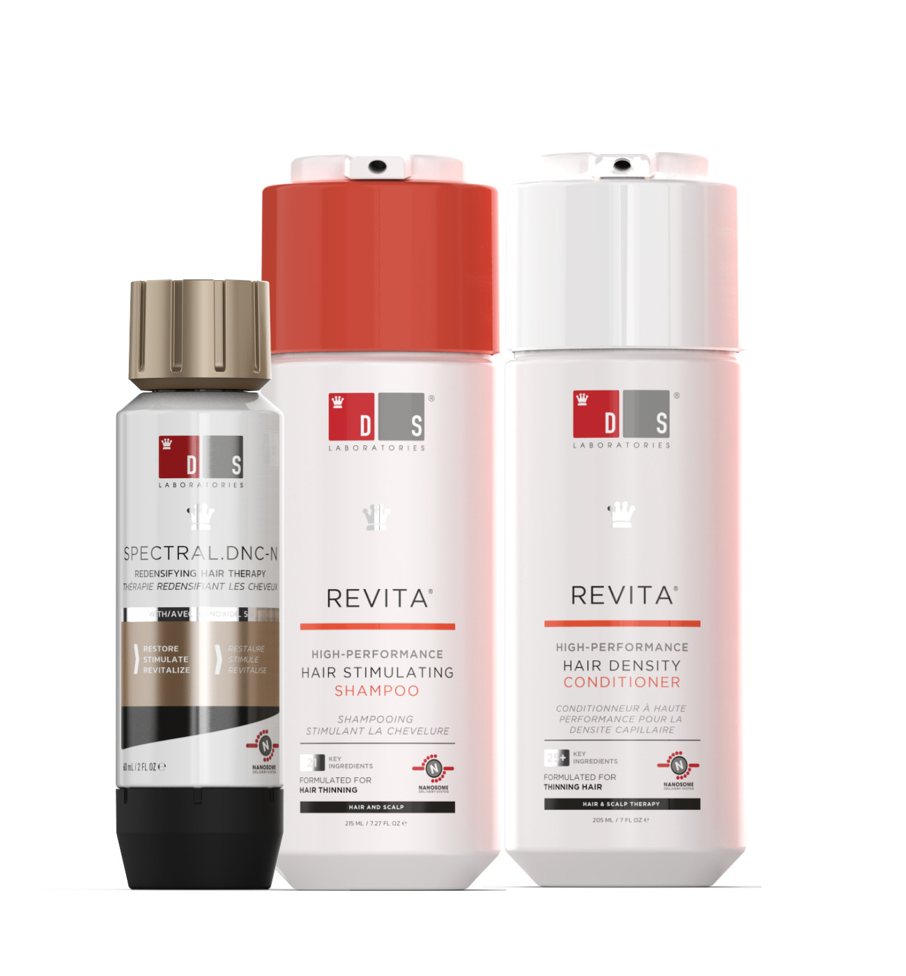 Men’s Hair Loss Kit by DS Laboratories Including Revita S&C and Spectral DNC-N