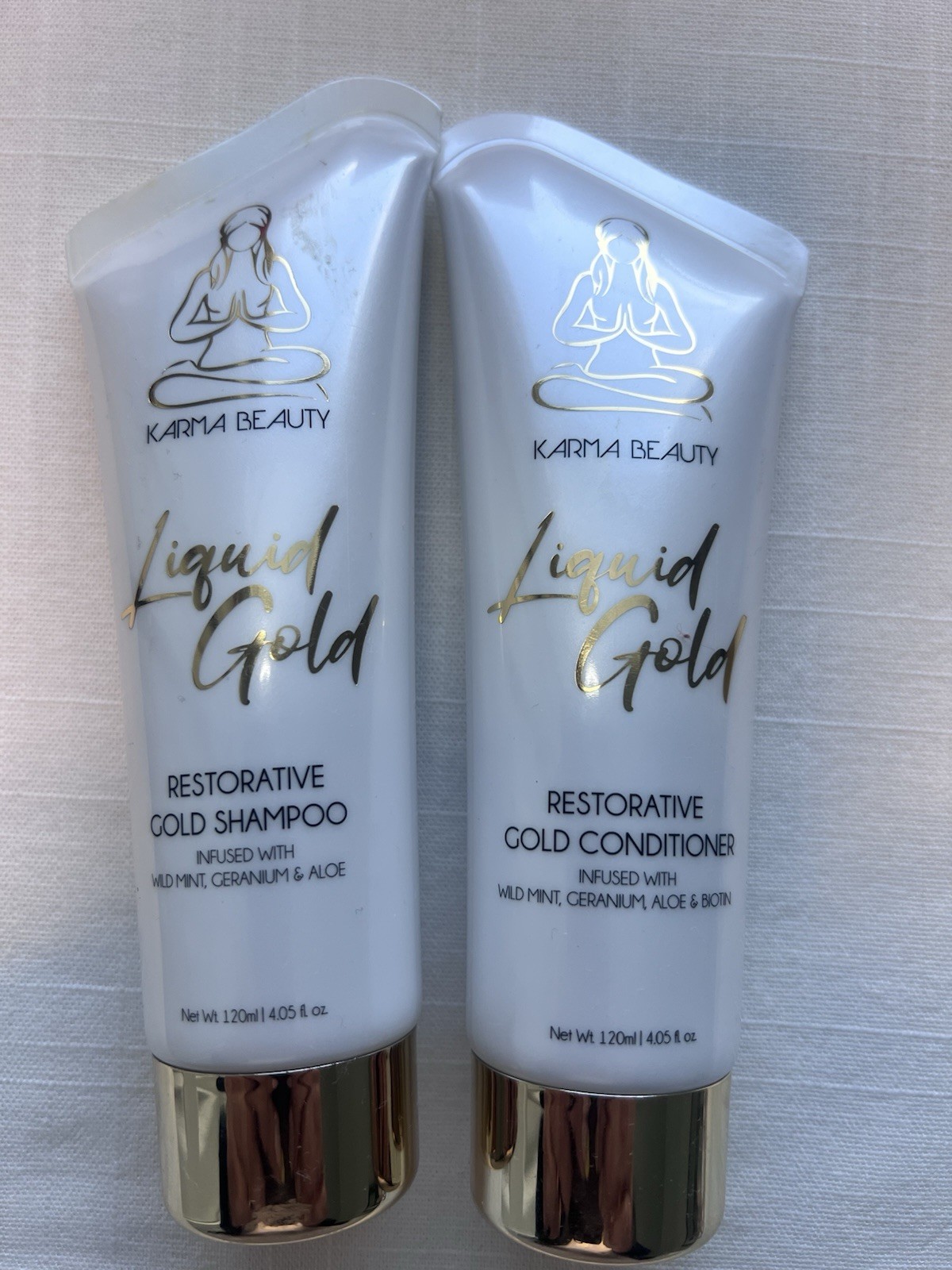 Karma Beauty Liquid Gold Restorative Shampoo & Conditioner Duo Set 4.05 oz Each