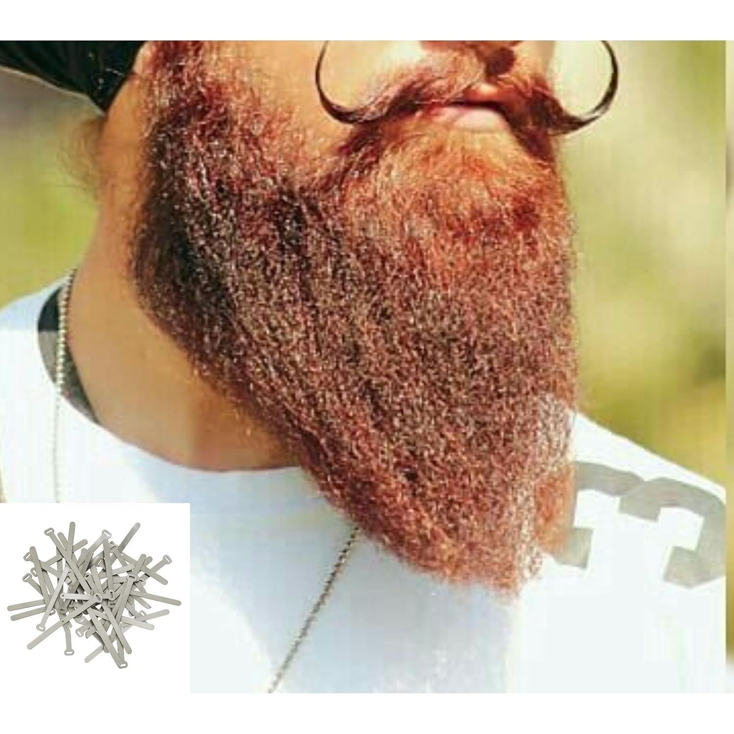120pc Beard Hair Curling Pins Flexible Easy to Use Beard Grooming & Styling Pins